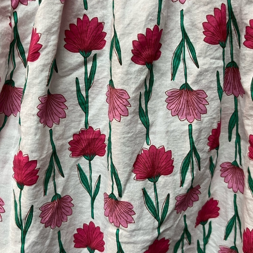 J. Crew Pink and Green Floral Blouse - Picture 2 of 6